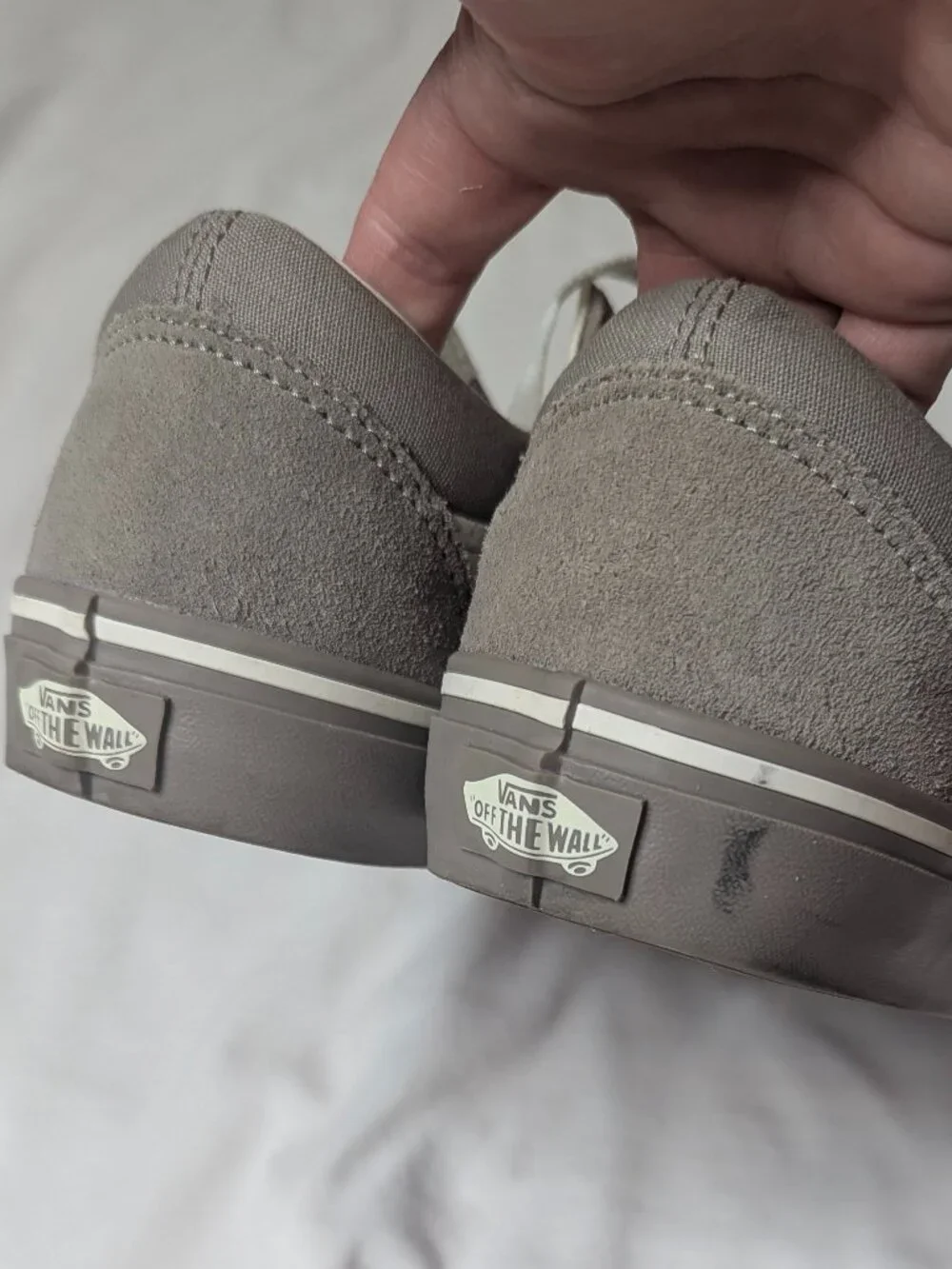 Men's Old Skool Vans, Gray Size 9.5M/11W